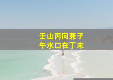 壬山丙向兼子午水口在丁未