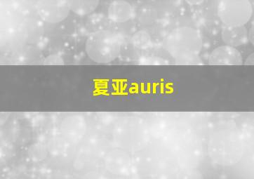 夏亚auris