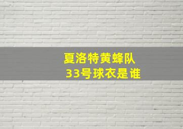 夏洛特黄蜂队33号球衣是谁