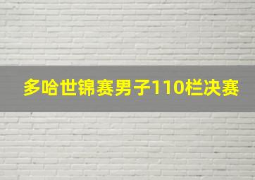 多哈世锦赛男子110栏决赛