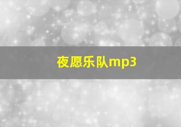 夜愿乐队mp3