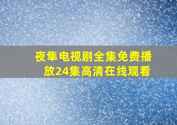 夜隼电视剧全集免费播放24集高清在线观看