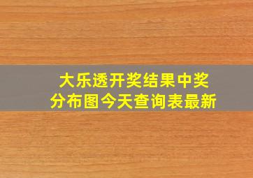 大乐透开奖结果中奖分布图今天查询表最新