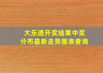 大乐透开奖结果中奖分布最新走势图表查询