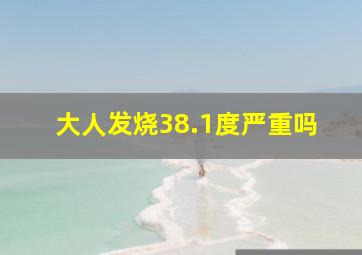 大人发烧38.1度严重吗