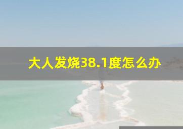 大人发烧38.1度怎么办