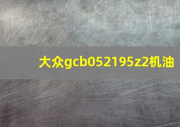 大众gcb052195z2机油