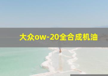 大众ow-20全合成机油