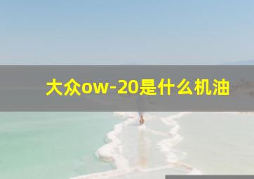 大众ow-20是什么机油