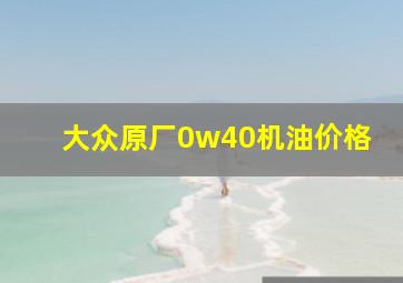 大众原厂0w40机油价格