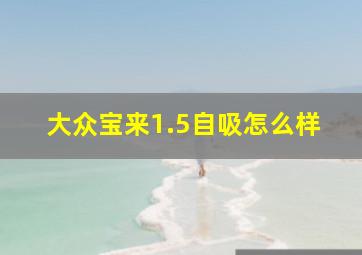 大众宝来1.5自吸怎么样