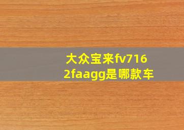 大众宝来fv7162faagg是哪款车