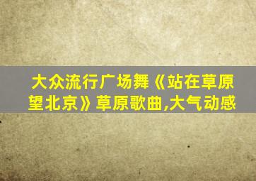 大众流行广场舞《站在草原望北京》草原歌曲,大气动感