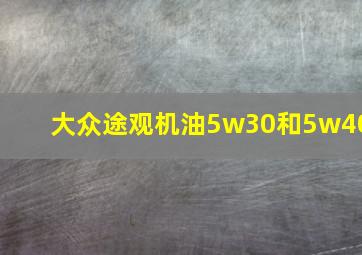 大众途观机油5w30和5w40