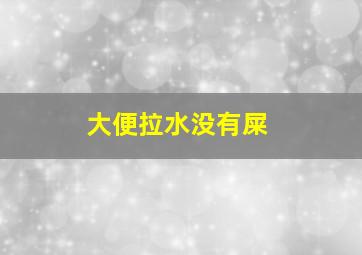 大便拉水没有屎