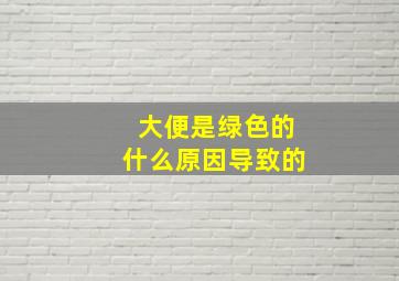 大便是绿色的什么原因导致的