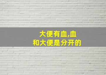 大便有血,血和大便是分开的