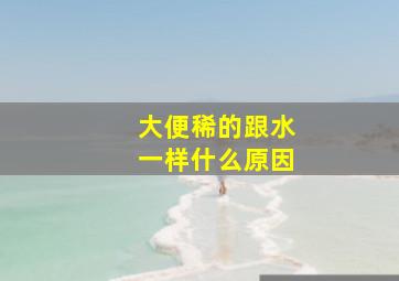 大便稀的跟水一样什么原因