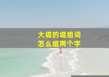 大堤的堤组词怎么组两个字