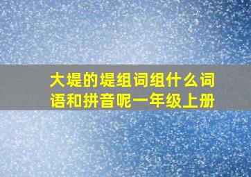 大堤的堤组词组什么词语和拼音呢一年级上册