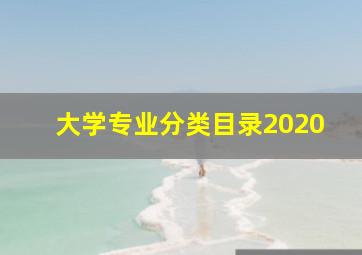 大学专业分类目录2020