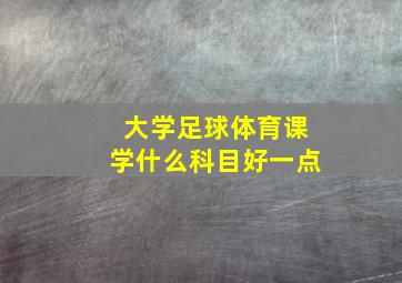 大学足球体育课学什么科目好一点