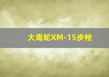 大毒蛇XM-15步枪