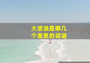 大波浪是哪几个意思的词语