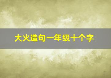 大火造句一年级十个字