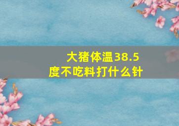 大猪体温38.5度不吃料打什么针