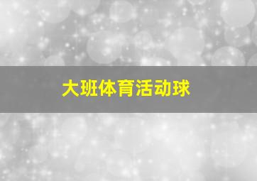 大班体育活动球