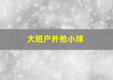 大班户外抢小球