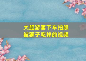 大胆游客下车拍照被狮子吃掉的视频