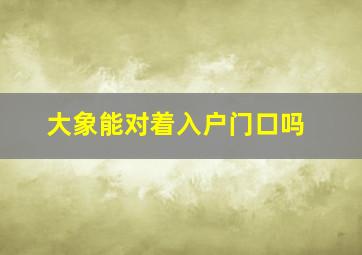 大象能对着入户门口吗