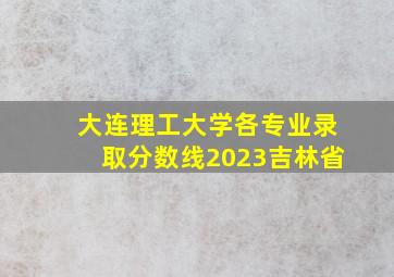 大连理工大学各专业录取分数线2023吉林省