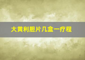 大黄利胆片几盒一疗程