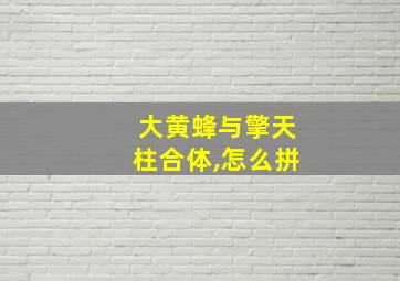 大黄蜂与擎天柱合体,怎么拼