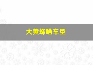 大黄蜂啥车型