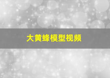 大黄蜂模型视频