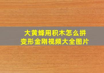 大黄蜂用积木怎么拼变形金刚视频大全图片