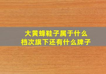 大黄蜂鞋子属于什么档次旗下还有什么牌子