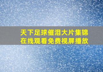 天下足球催泪大片集锦在线观看免费视屏播放