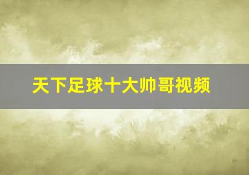 天下足球十大帅哥视频