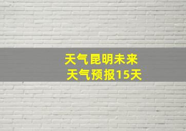 天气昆明未来天气预报15天