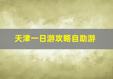 天津一日游攻略自助游