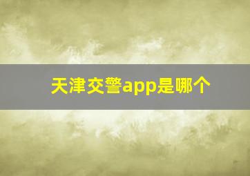 天津交警app是哪个