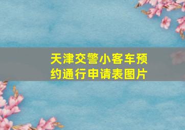 天津交警小客车预约通行申请表图片