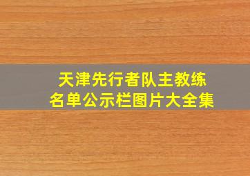 天津先行者队主教练名单公示栏图片大全集