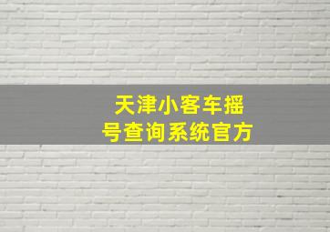 天津小客车摇号查询系统官方