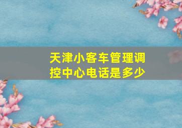 天津小客车管理调控中心电话是多少